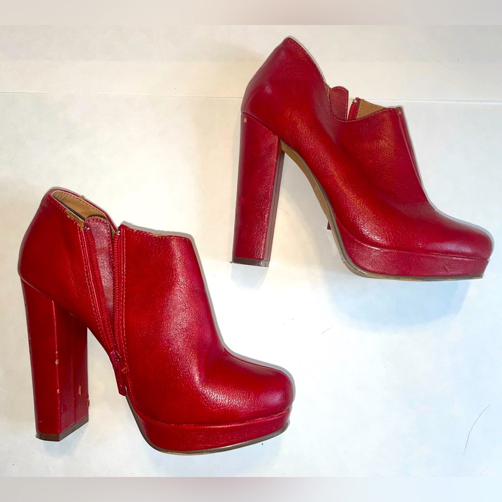 Michael Antonio Ankle Booties Heels - Red